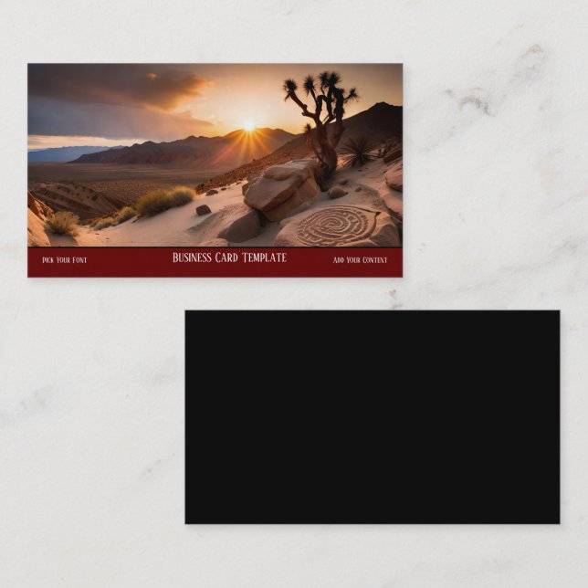 Sunset Desert Business Card (Front/Back)
