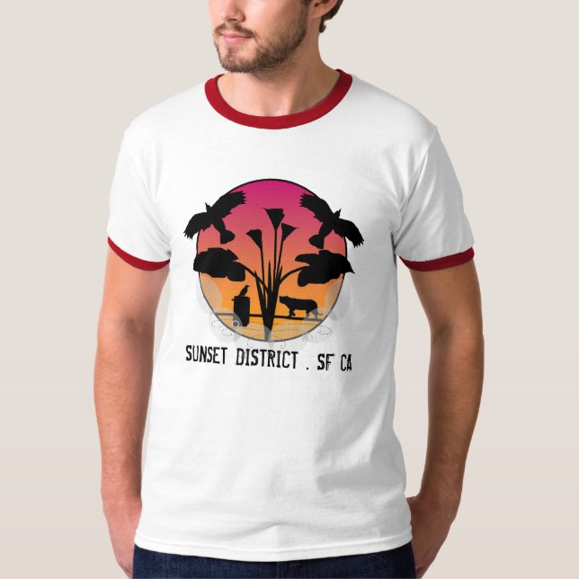 SUNSET DISTRICT . SF CA T-Shirt (Front)