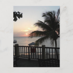Sunset Doctor's Cave Beach Mo Bay Jamaica Postcard