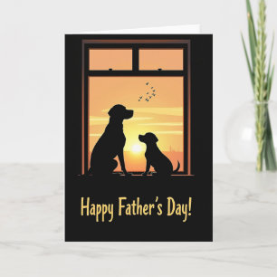 Sunset Dogs Fathers Day Card