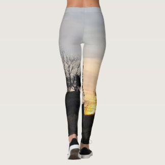 Sunset down the hill - Leggings for women