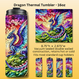 sunset Dragon 16oz Thermal Tumbler