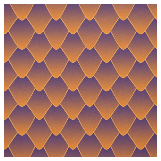 Sunset Dragon Scales Fabric (Swatch)
