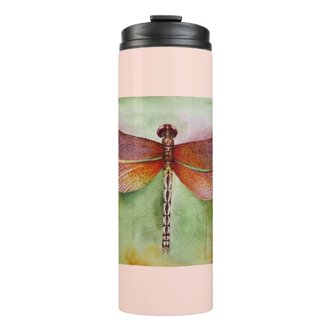 Sunset Dragonfly Thermal Tumbler (Front)