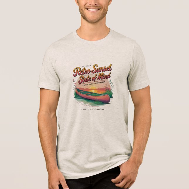 Sunset Drift – Retro State of Mind, Catch Rays  Tri-Blend Shirt (Front)