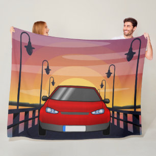 Sunset Drive Fleece Blanket
