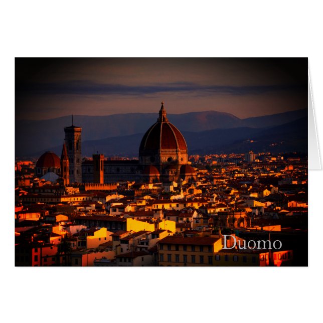 Sunset Duomo Piazzale Michelangelo Florence Italy (Front Horizontal)