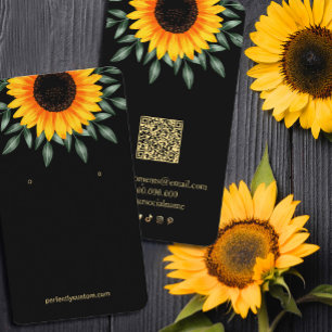 Sunset Earing Display Business Card with Sunflower