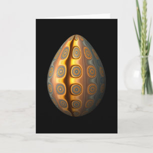 Sunset Egg with Concentric Circles Holiday Card