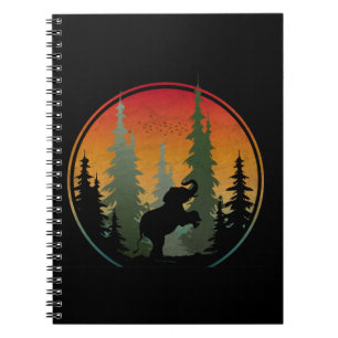 Sunset Elephant Nature Scenery Notebook
