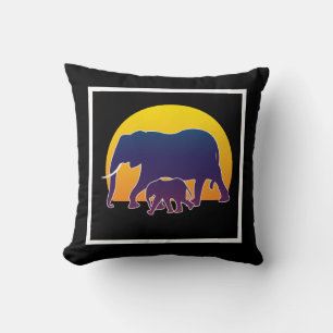 Sunset Elephants Cushion