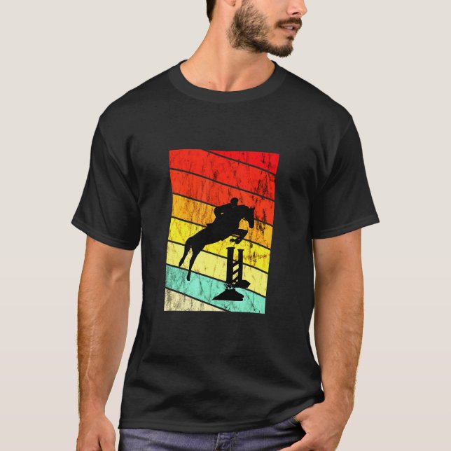 Sunset Equestrian Horse Riding T-Shirt (Front)
