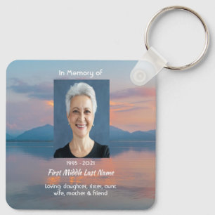 Sunset Evening Sky Dusk Memorial Pocket Keepsake Key Ring
