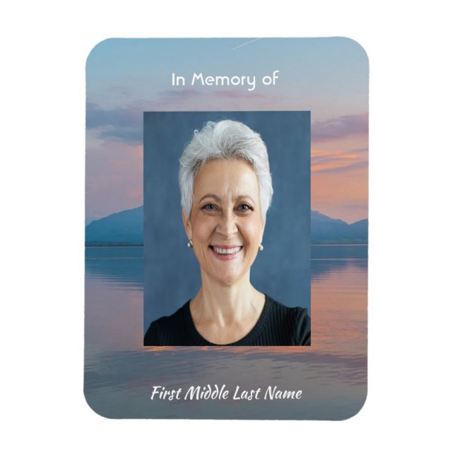 Sunset Evening Sky Dusk Memorial Pocket Keepsake Magnet (Vertical)