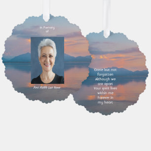 Sunset Evening Sky Dusk Memorial Pocket Keepsake Tree Decoration Card