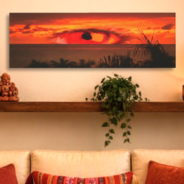 Sunset Eye Panoramic 2106 Art  Canvas Print (Creator Uploaded)