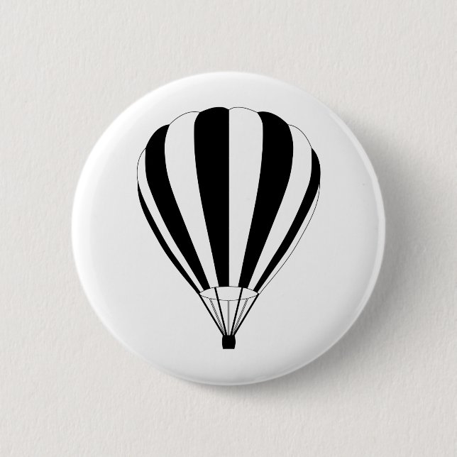 sunset fade hot air balloon 6 cm round badge (Front)
