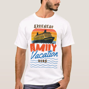 Sunset Family Cruise Orange  PERSONALIZE T-Shirt