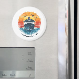 Sunset Family Name Vacation Cruise Ship Keepsake Magnet