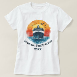 Sunset Family Name Vacation Cruise Ship Keepsake T-Shirt