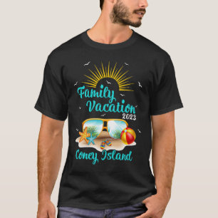 Sunset Family Vacation 2023 New York Coney Island  T-Shirt