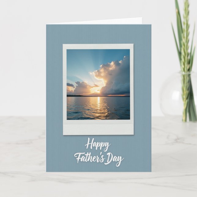 Sunset Fathers Day Photo Card (Front)