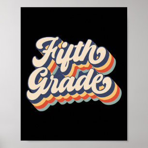 Sunset Fifth Grade Teacher &amp; Student Back To S Poster