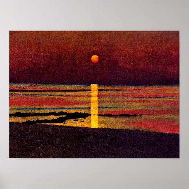 Sunset, fine art painting poster (Front)