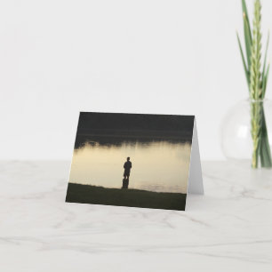 sunset fisherman card