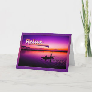Sunset Fishing Greeting Card