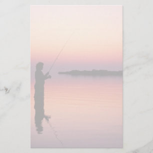 Sunset fishing stationery