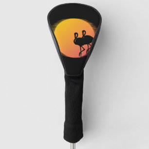 Sunset Flamingos Golf Head Cover