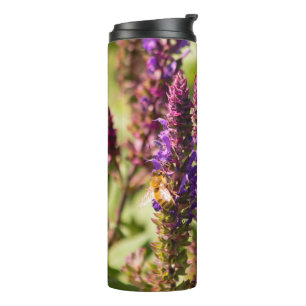 Sunset Flowers Bee Thermal Tumbler