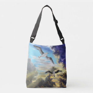 Sunset Flying Seagull Crossbody Bag