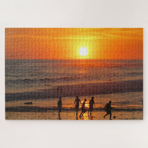 sunset football jigsaw puzzle