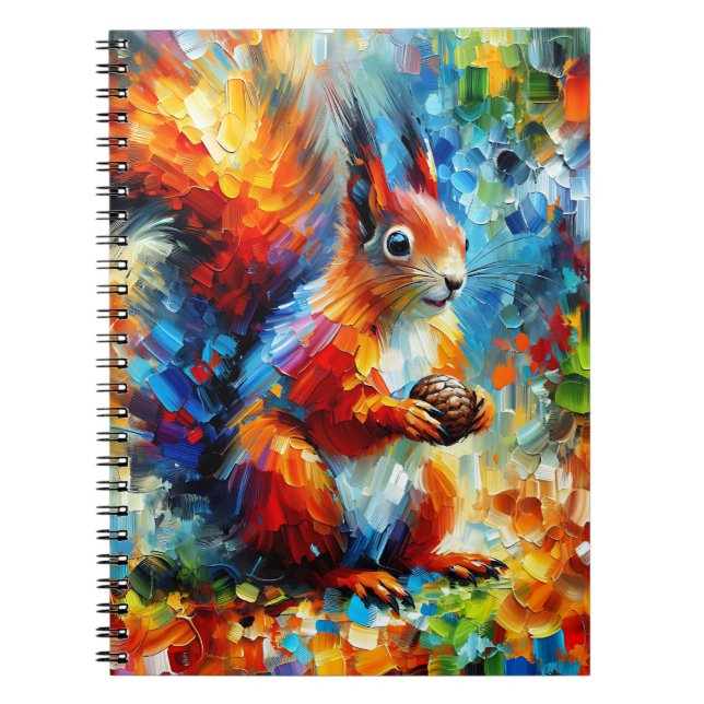 Sunset Forager Squirrel Notebook (Front)
