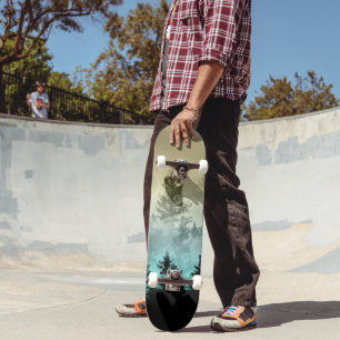 Sunset Forest Dream #2 #dreamy #wall #art  Skateboard