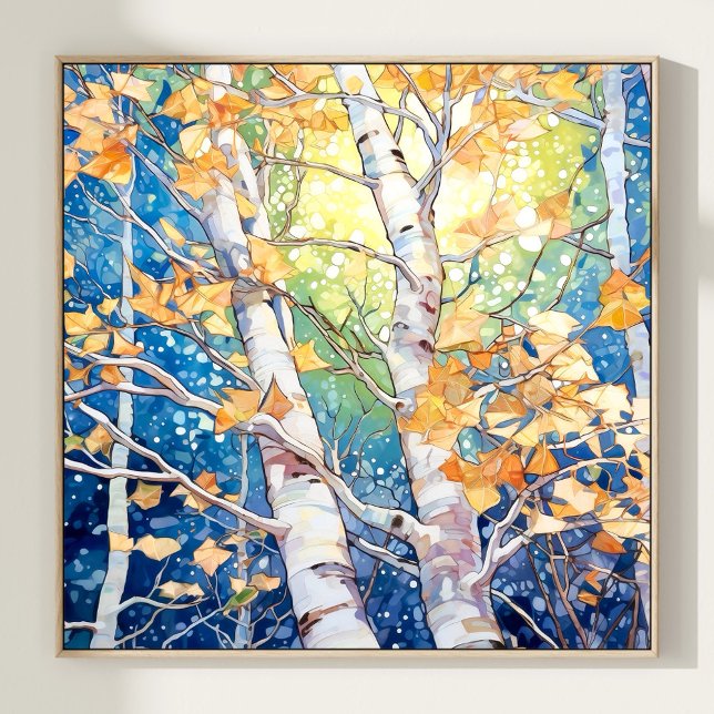 Sunset Forest Watercolor Painting Poster (Creator Uploaded)