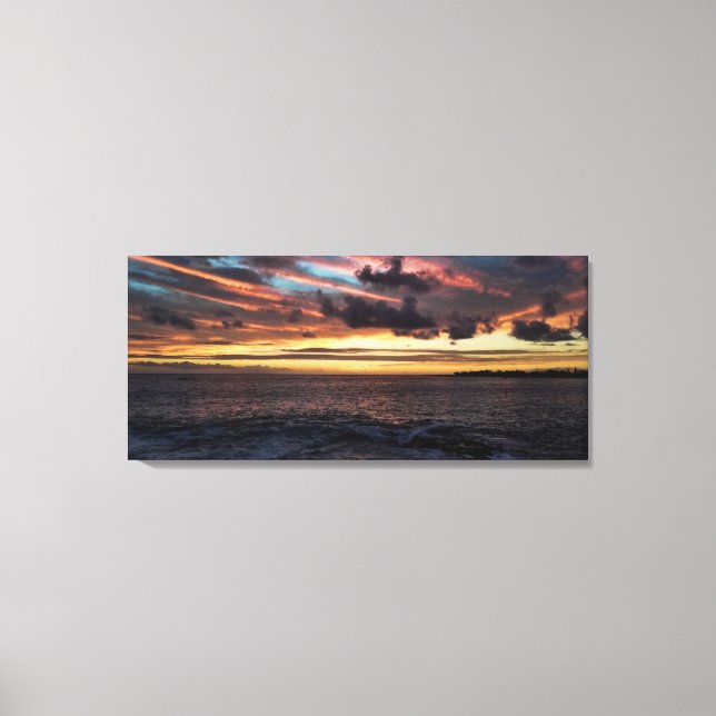Sunset from Kailua-Kona Hawaii Canvas Print (Front)