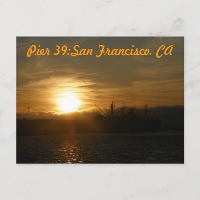 Sunset from Pier 39:San Francisco,CA Postcard (Front)