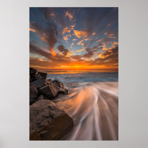 Sunset from Tamarach Beach Poster