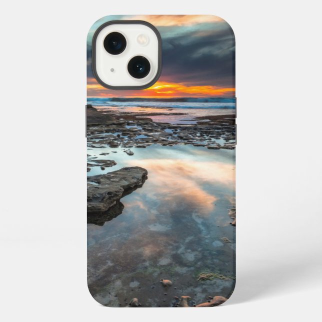 Sunset from the tide pools iPhone case (Back)