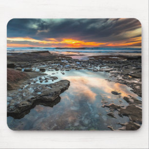 Sunset from the tide pools mouse pad
