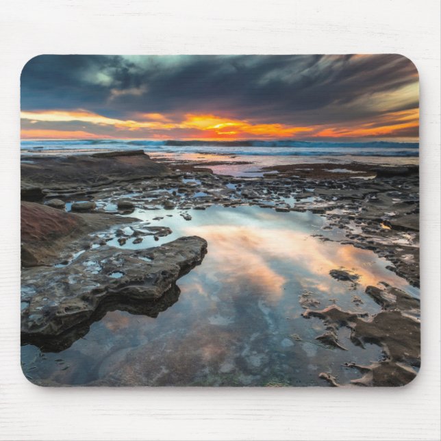 Sunset from the tide pools mouse pad (Front)