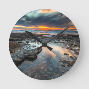 Sunset from the tide pools round clock