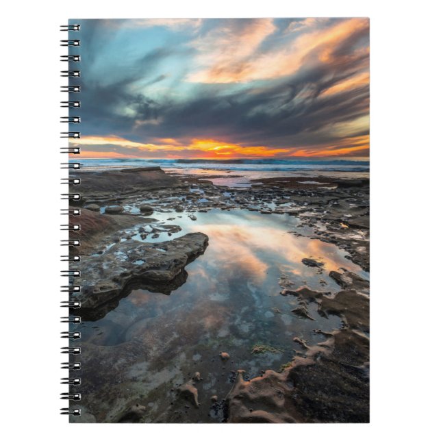 Sunset from the tide pools spiral notebook (Front)
