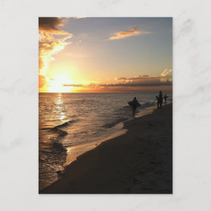 Sunset Fun Beach Postcard