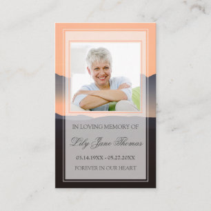 Sunset Funeral Prayer Card In Loving Memory