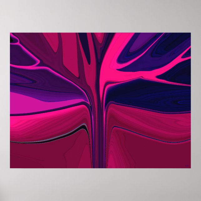 Sunset Garden Abstract Poster (Front)