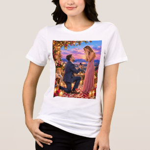 Sunset Garden Proposal Tri-Blend Shirt